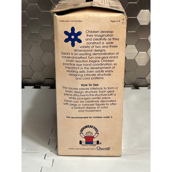 Discovery toys Gears Go Round vintage 101 pc building toy QUERCETTI Italy 4-8 yr - Picture 9 of 13